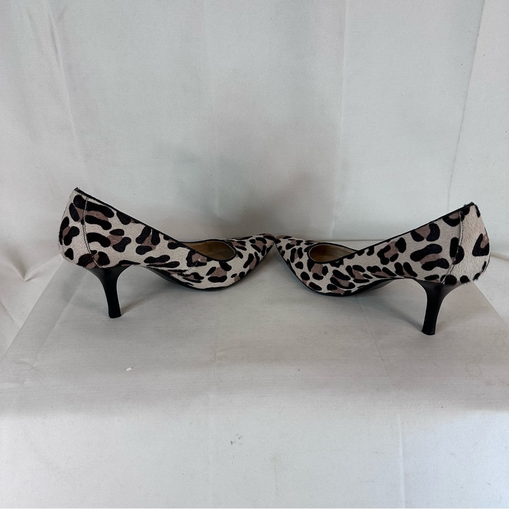CALVIN KLEIN Women’s Size 9 Shoes Heels Leopard Print Cow Fur Dolly Style - Picture 9 of 16